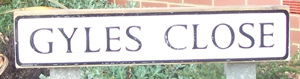 Gyles Close road sign